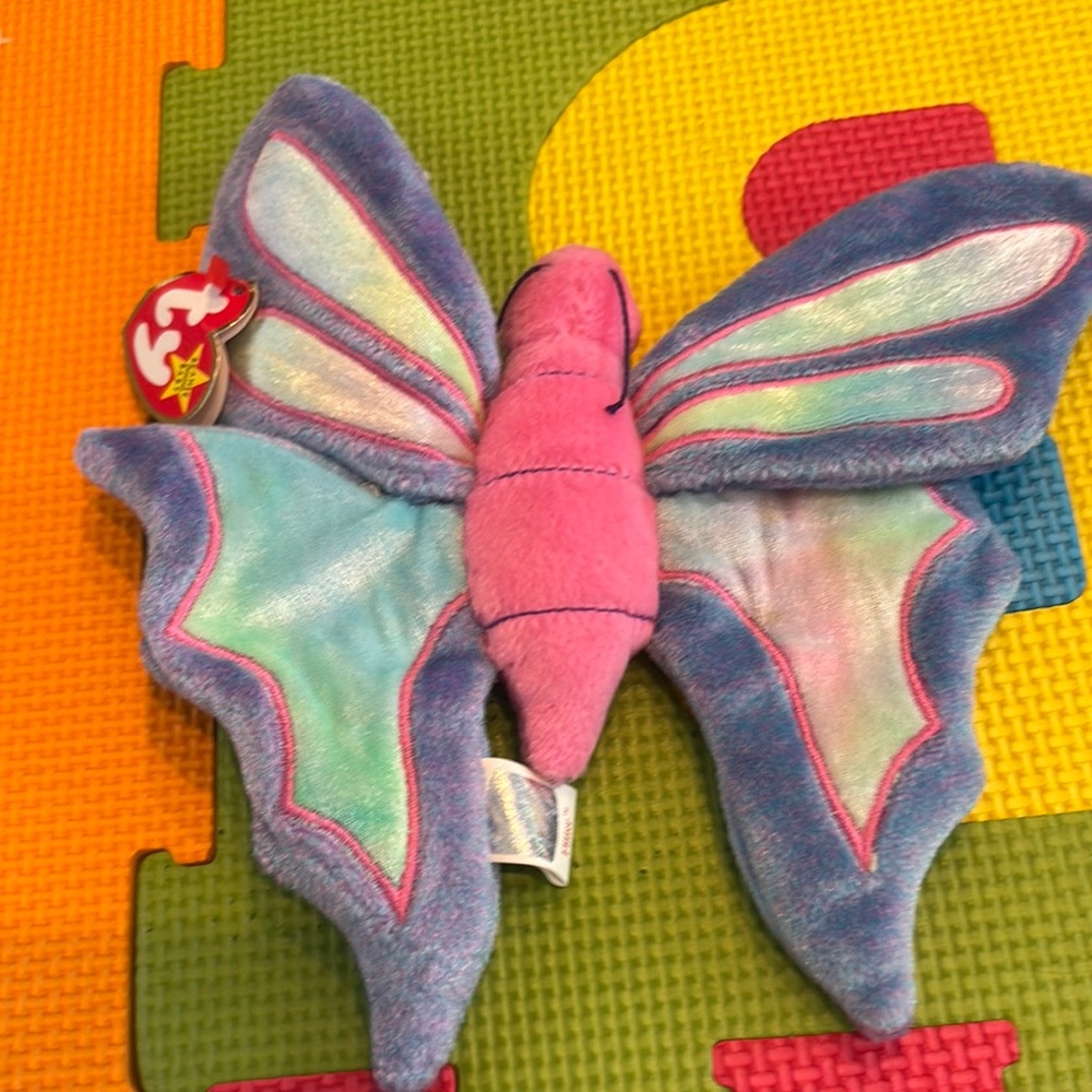 Ty Pink and Blue Stuffed Butterfly Toy